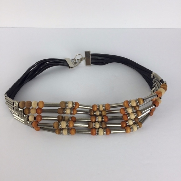 Leather Belt with Beading - Picture 1 of 6